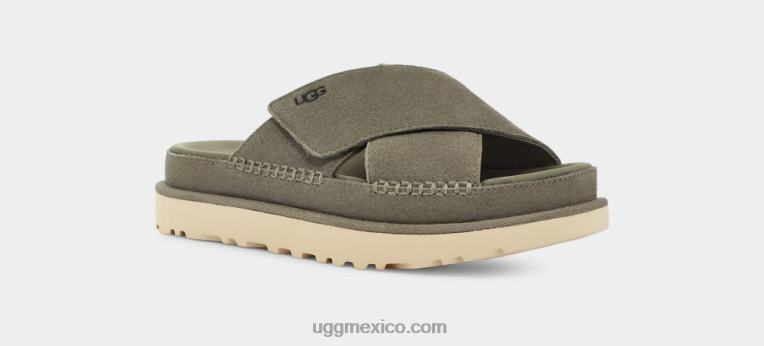 Musgo Verde 00NF438 UGG mujer tobogán cruzado goldenstar