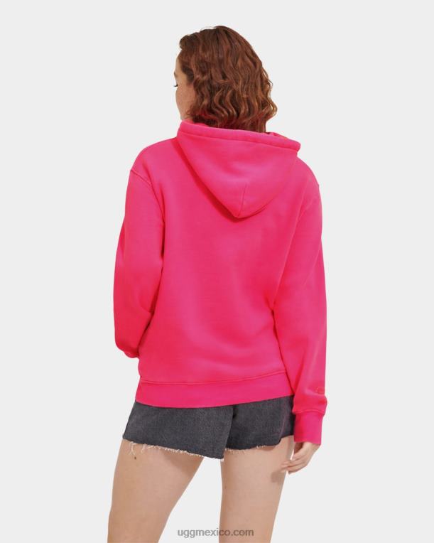 Rosa neón 00NF2276 UGG mujer sudadera con capucha