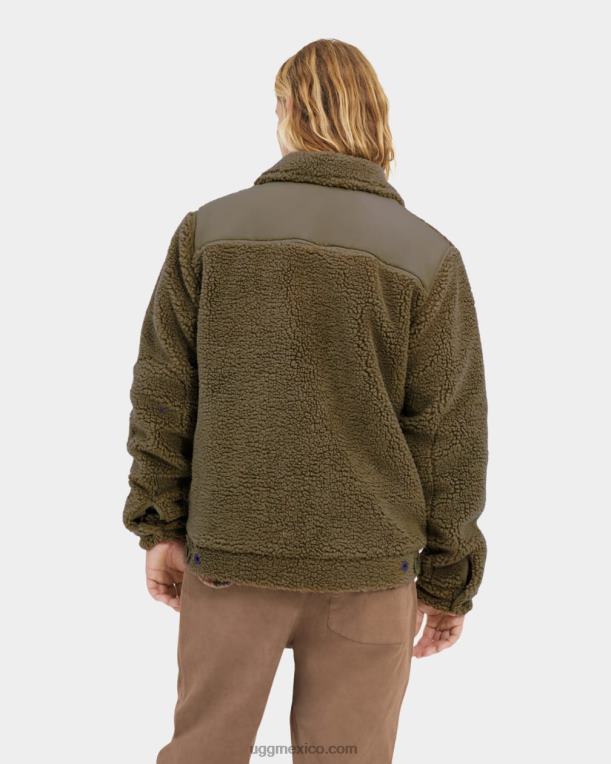 aceituna quemada 00NF1885 UGG hombres chamarra de camionero de sherpa janson