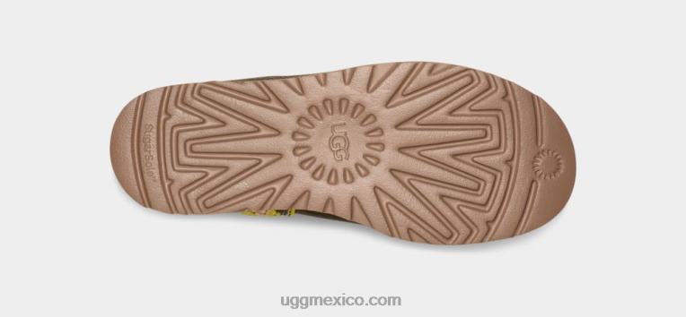 aceituna quemada 00NF658 UGG mujer plataforma ultra mini trenza clásica