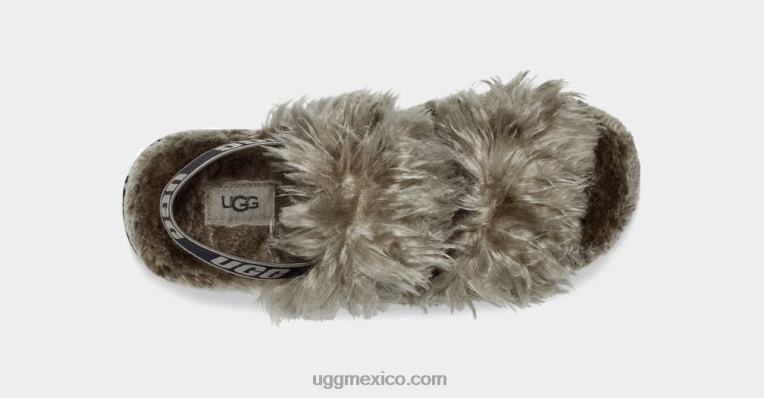 aceituna quemada 00NF739 UGG mujer sandalia de azúcar de pelusa