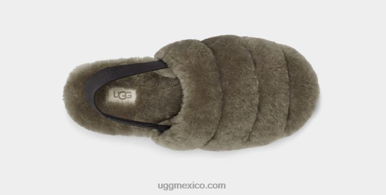 aceituna quemada 00NF801 UGG mujer zapatilla súper pelusa