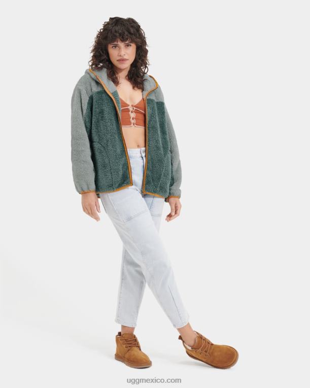 acera/aloe vera 00NF97 UGG mujer cremallera completa sheila sherpa