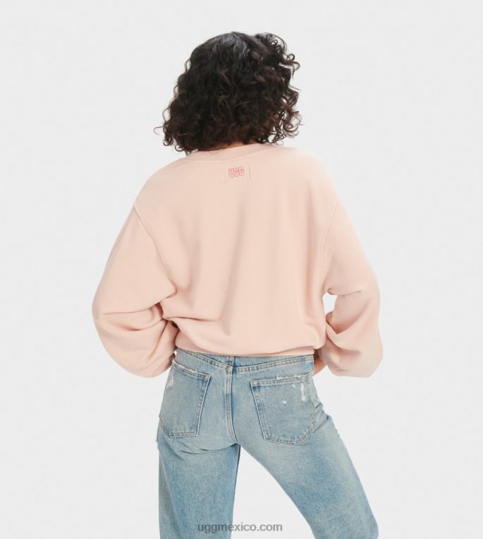 agua de rosas 00NF1360 UGG mujer Jersey con cuello redondo y manga globo Brook