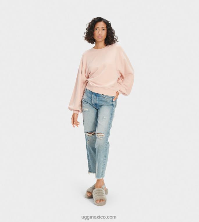 agua de rosas 00NF1360 UGG mujer Jersey con cuello redondo y manga globo Brook