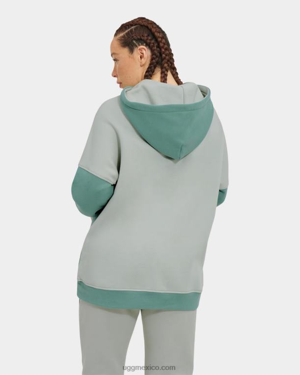 aloe vera/acera 00NF1144 UGG mujer sudadera con capucha simone dos tonos