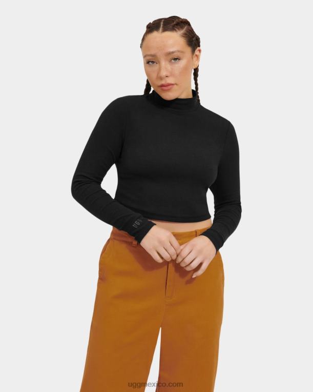 alquitrán 00NF1079 UGG mujer top nimah de canalé con cuello alzado