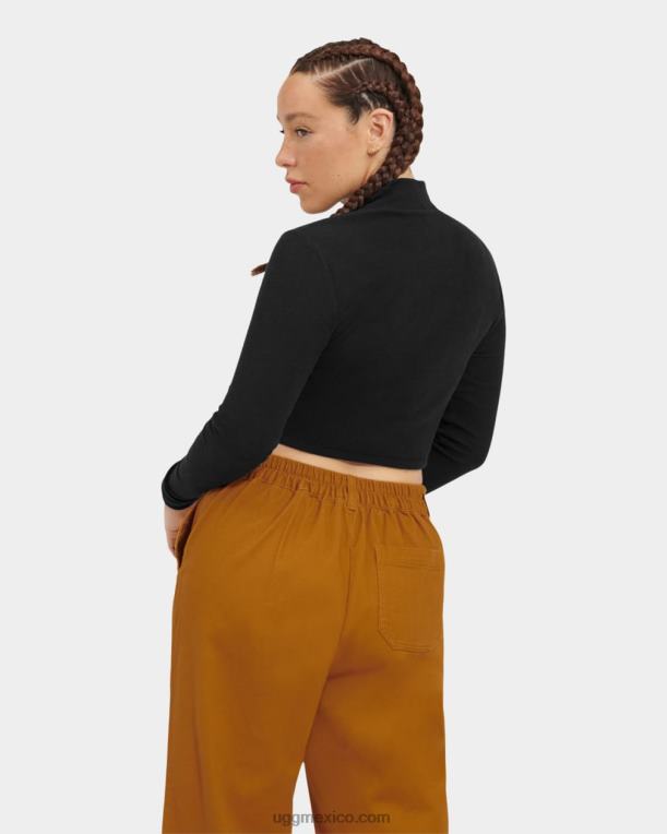 alquitrán 00NF1079 UGG mujer top nimah de canalé con cuello alzado