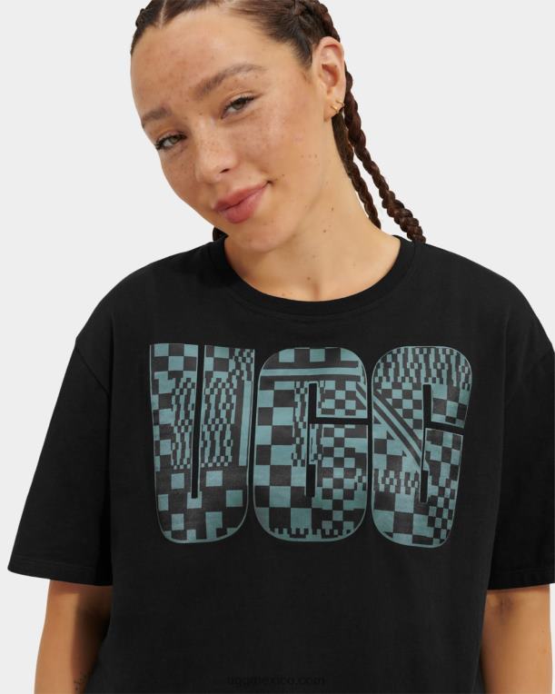 alquitrán 00NF1083 UGG mujer camiseta corta thahlia con logo