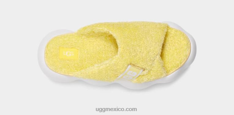 amarillo soleado 00NF342 UGG mujer diapositiva de nube de azúcar