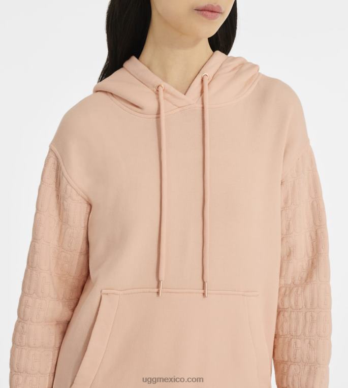 anochecer rosa 00NF1186 UGG mujer sudadera con capucha y logo de Tatiana