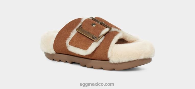 ante castaño 00NF788 UGG mujer hebilla deslizante
