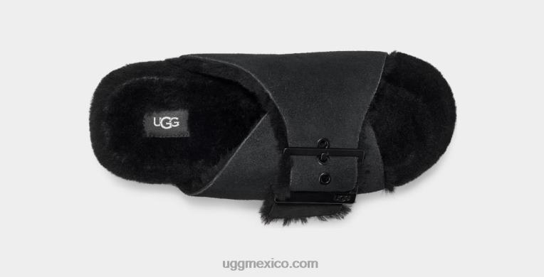 ante negro 00NF787 UGG mujer hebilla deslizante