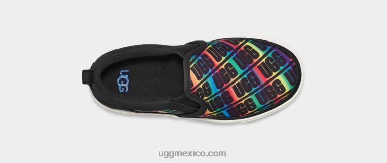 arcoiris negro 00NF255 UGG niños slip-on caplan