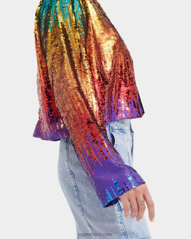 arcoíris 00NF124 UGG todos los géneros Chanley chaqueta de lentejuelas orgullo