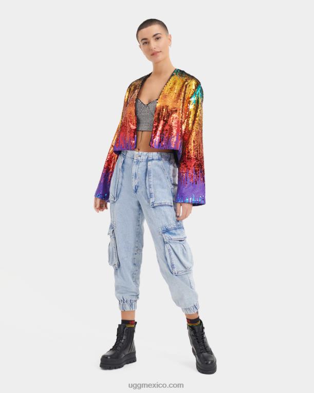 arcoíris 00NF124 UGG todos los géneros Chanley chaqueta de lentejuelas orgullo