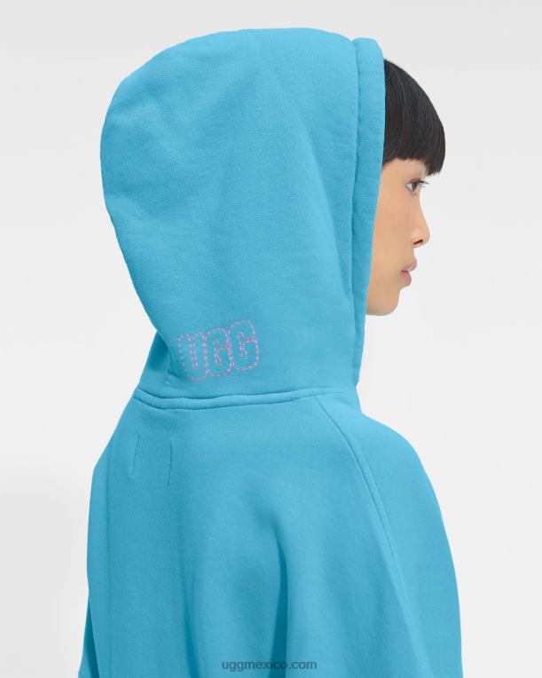 azul bahama 00NF1289 UGG mujer sudadera corta keira