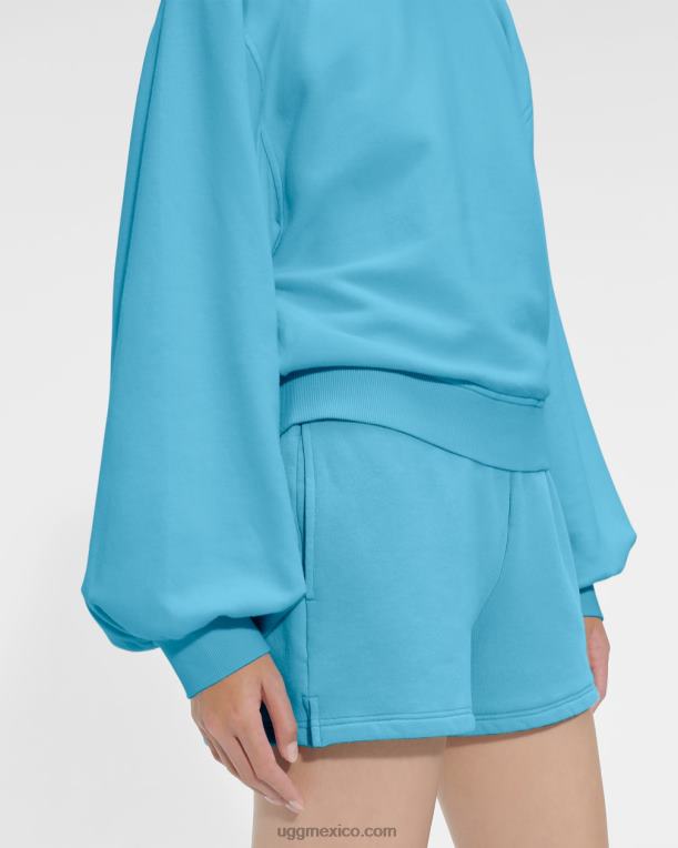 azul bahama 00NF1363 UGG mujer Jersey con cuello redondo y manga globo Brook