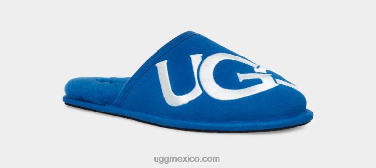azul clásico/blanco 00NF1618 UGG hombres logotipo de desgaste