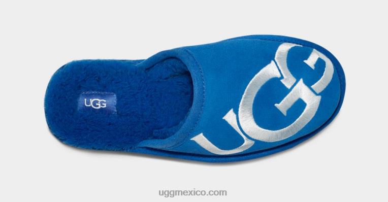 azul clásico/blanco 00NF1618 UGG hombres logotipo de desgaste