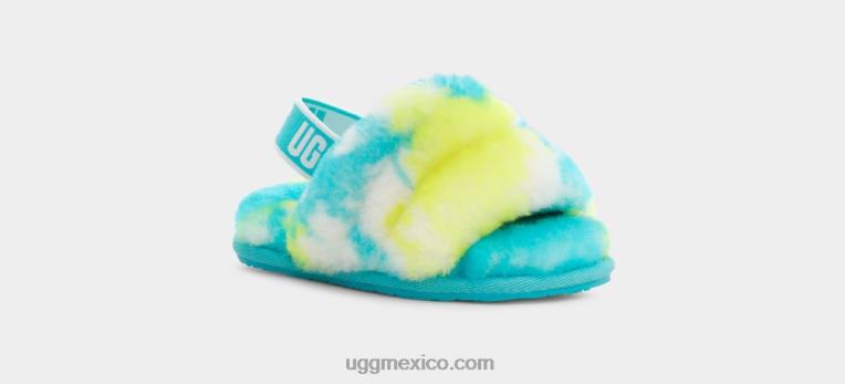 azul oasis/azufre 00NF1998 UGG niños pequeños pelusa sí tobogán de mármol