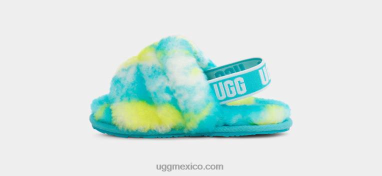 azul oasis/azufre 00NF1998 UGG niños pequeños pelusa sí tobogán de mármol
