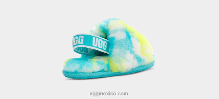 azul oasis/azufre 00NF1998 UGG niños pequeños pelusa sí tobogán de mármol
