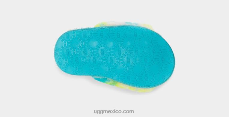 azul oasis/azufre 00NF1998 UGG niños pequeños pelusa sí tobogán de mármol