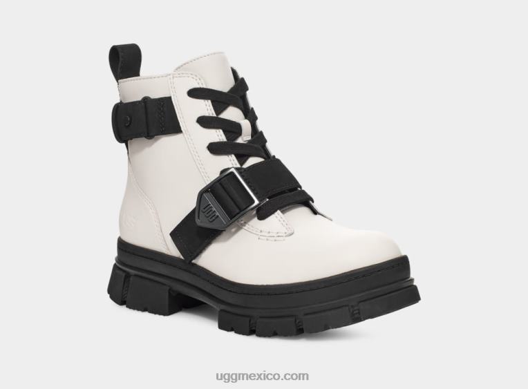blanco 00NF15 UGG mujer ashton con cordones