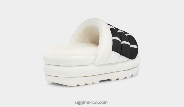 blanco 00NF2140 UGG mujer logotipo de diapositiva maxi