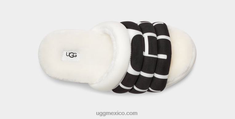 blanco 00NF2140 UGG mujer logotipo de diapositiva maxi