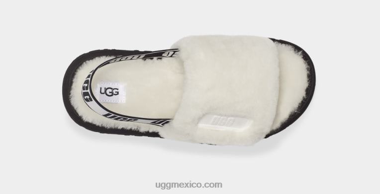 blanco 00NF77 UGG mujer tobogán de discoteca