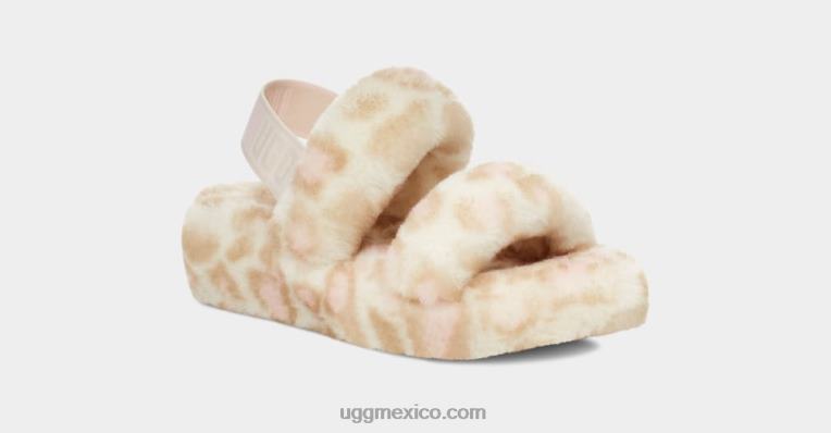 blanco 00NF816 UGG mujer oh sí estampado de pantera