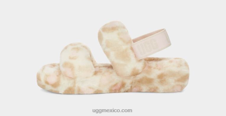 blanco 00NF816 UGG mujer oh sí estampado de pantera
