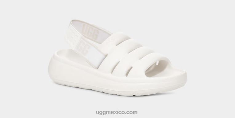 blanco brillante 00NF443 UGG mujer deporte sí diapositiva