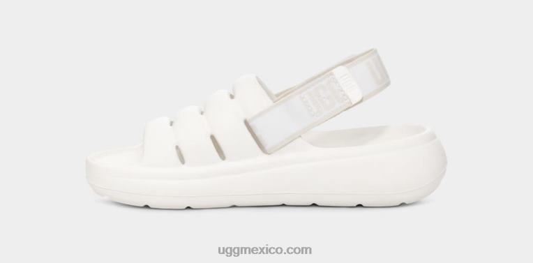 blanco brillante 00NF443 UGG mujer deporte sí diapositiva