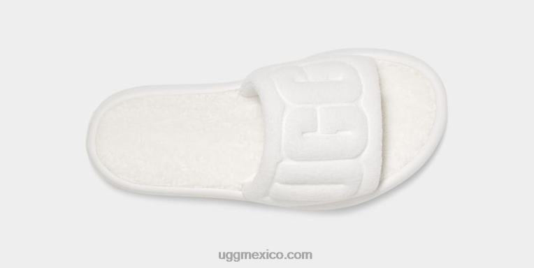 blanco brillante 00NF491 UGG mujer mini tobogán