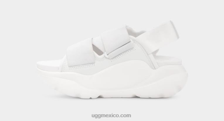 blanco brillante 00NF7 UGG mujer la sandalia de la calle