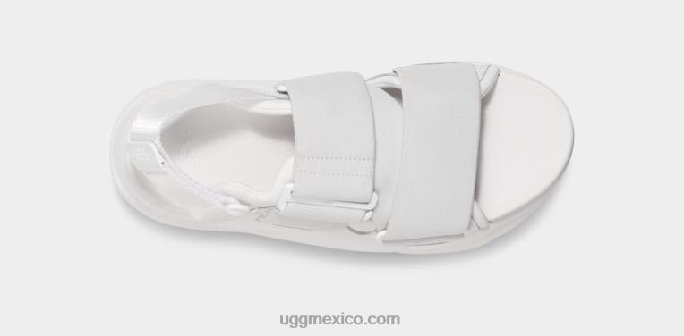 blanco brillante 00NF7 UGG mujer la sandalia de la calle