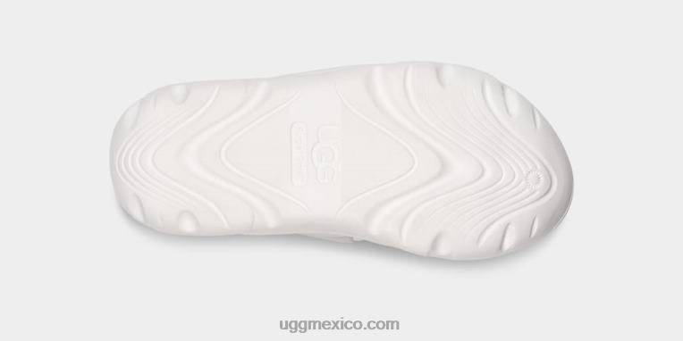 blanco brillante 00NF7 UGG mujer la sandalia de la calle
