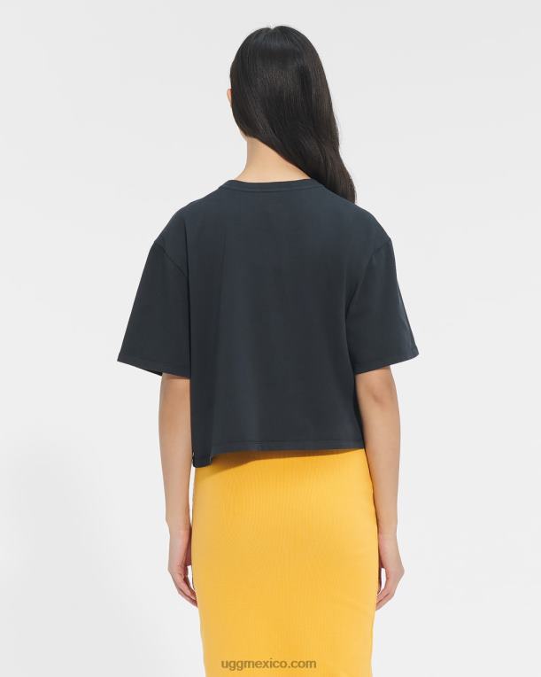 blanco negro 00NF1322 UGG mujer camiseta con el logo de fionna