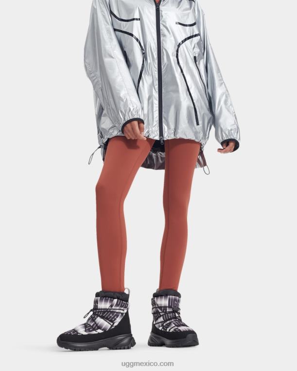 blanco negro 00NF17 UGG mujer yose puffer longitud de onda media