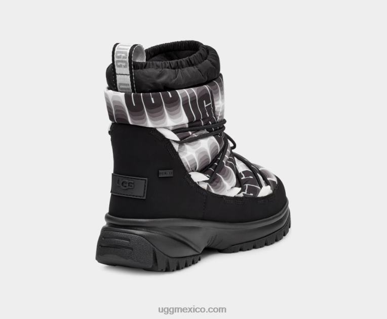 blanco negro 00NF17 UGG mujer yose puffer longitud de onda media