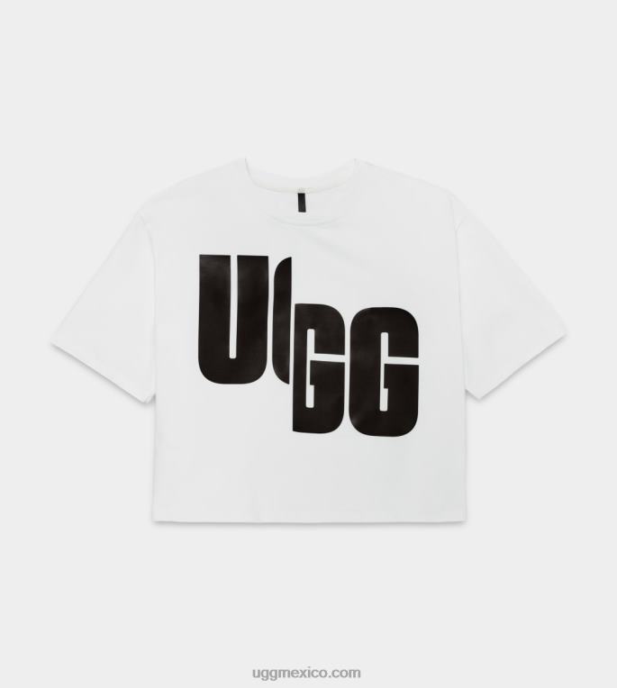 blanco negro 00NF2288 UGG mujer camiseta con el logo de fionna