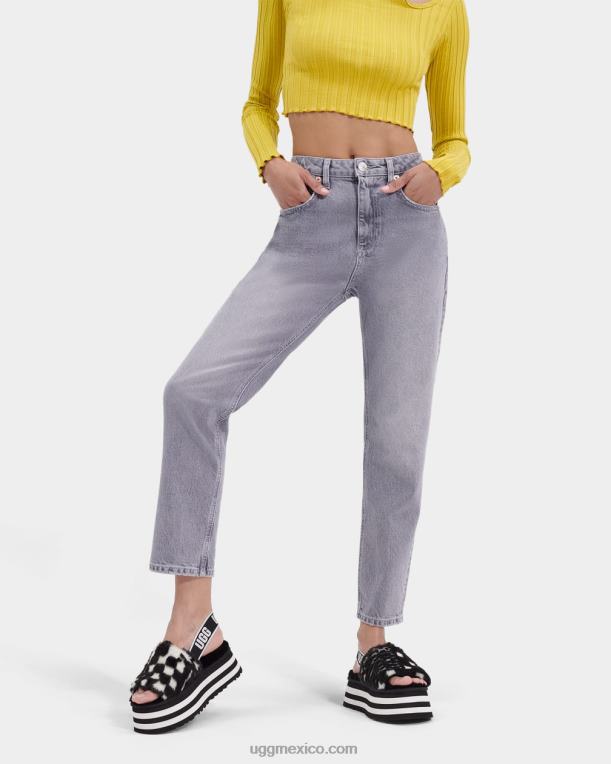 blanco negro 00NF51 UGG mujer diapositiva de cheques disco