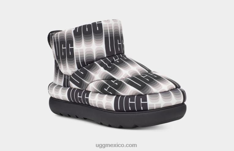 blanco negro 00NF697 UGG mujer clásico maxi longitud de onda mini