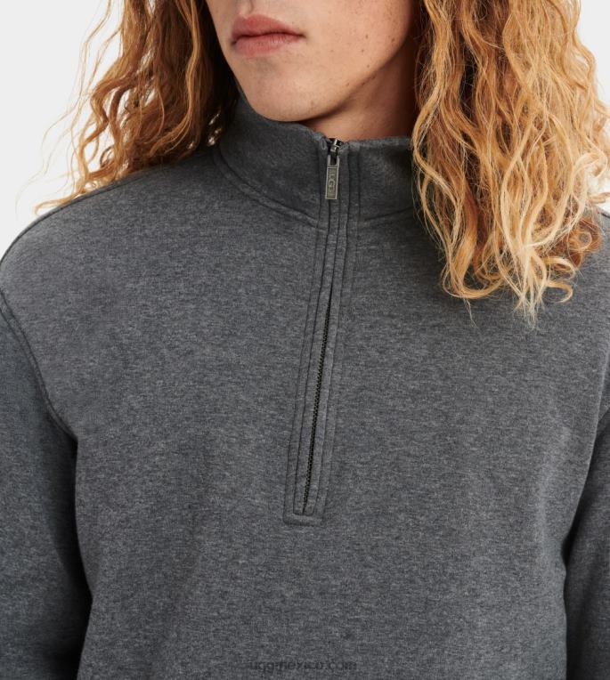 brezo de carbón 00NF1847 UGG hombres jersey con media cremallera zeke