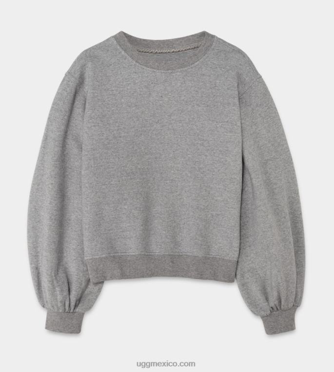 brezo gris 00NF1361 UGG mujer Jersey con cuello redondo y manga globo Brook