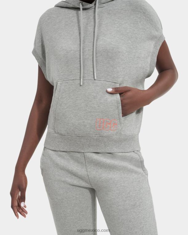 brezo gris 00NF987 UGG mujer sudadera con capucha sin mangas