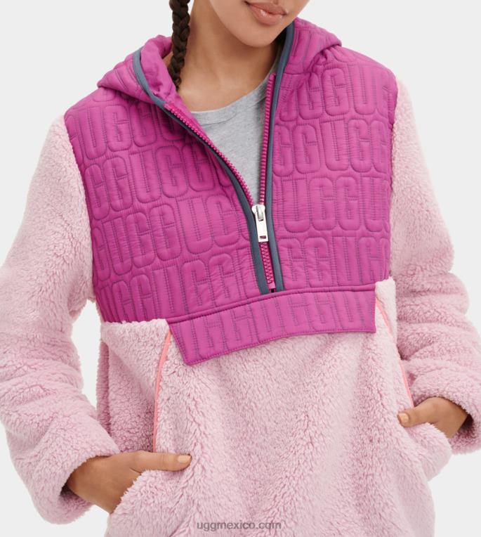 brisa de lavanda multi 00NF2239 UGG mujer jersey de sherpa iggy con media cremallera